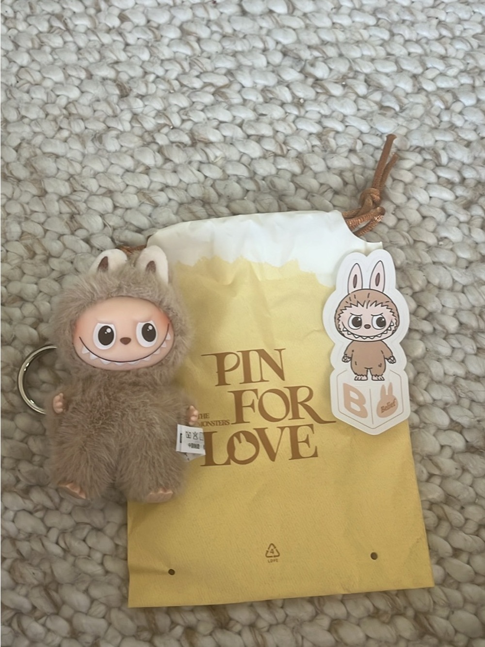 Labubu B keychain
